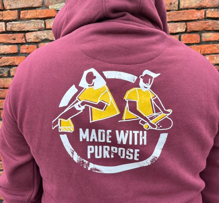 Made With Purpose Zip Hoodie - Burgundy (Limited Edition)