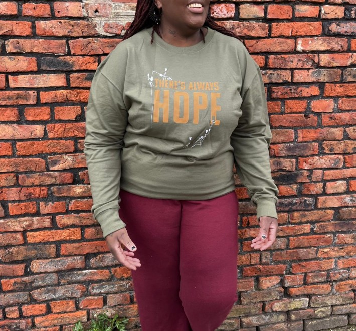 Sweatshirt -There's Always Hope  - Sage (Limited Edition)